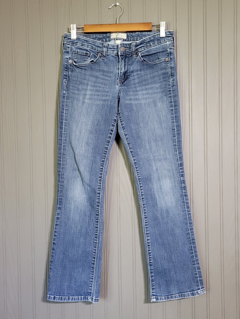Banana Republic Denim Jeans Slim Boot Cut Dark Wash Blue Women's 28/6 Short